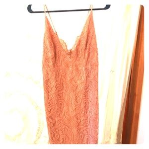 Bardot Pink Lace Dress